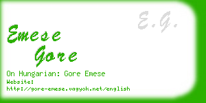 emese gore business card